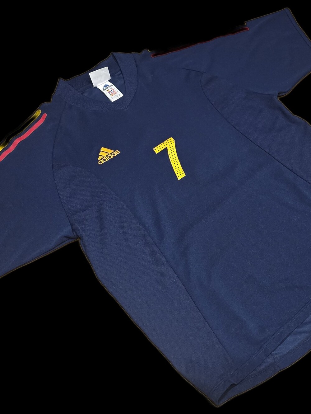 adidas Navy Jersey with Yellow Number and Logo